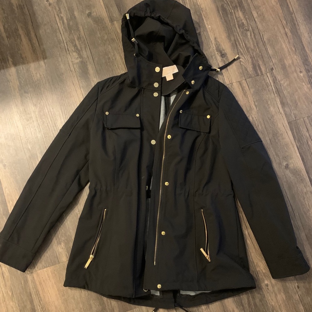 Michael Kors black raincoat